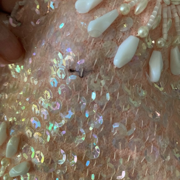 Vintage beaded party top from the 60s - Picture 3 of 6